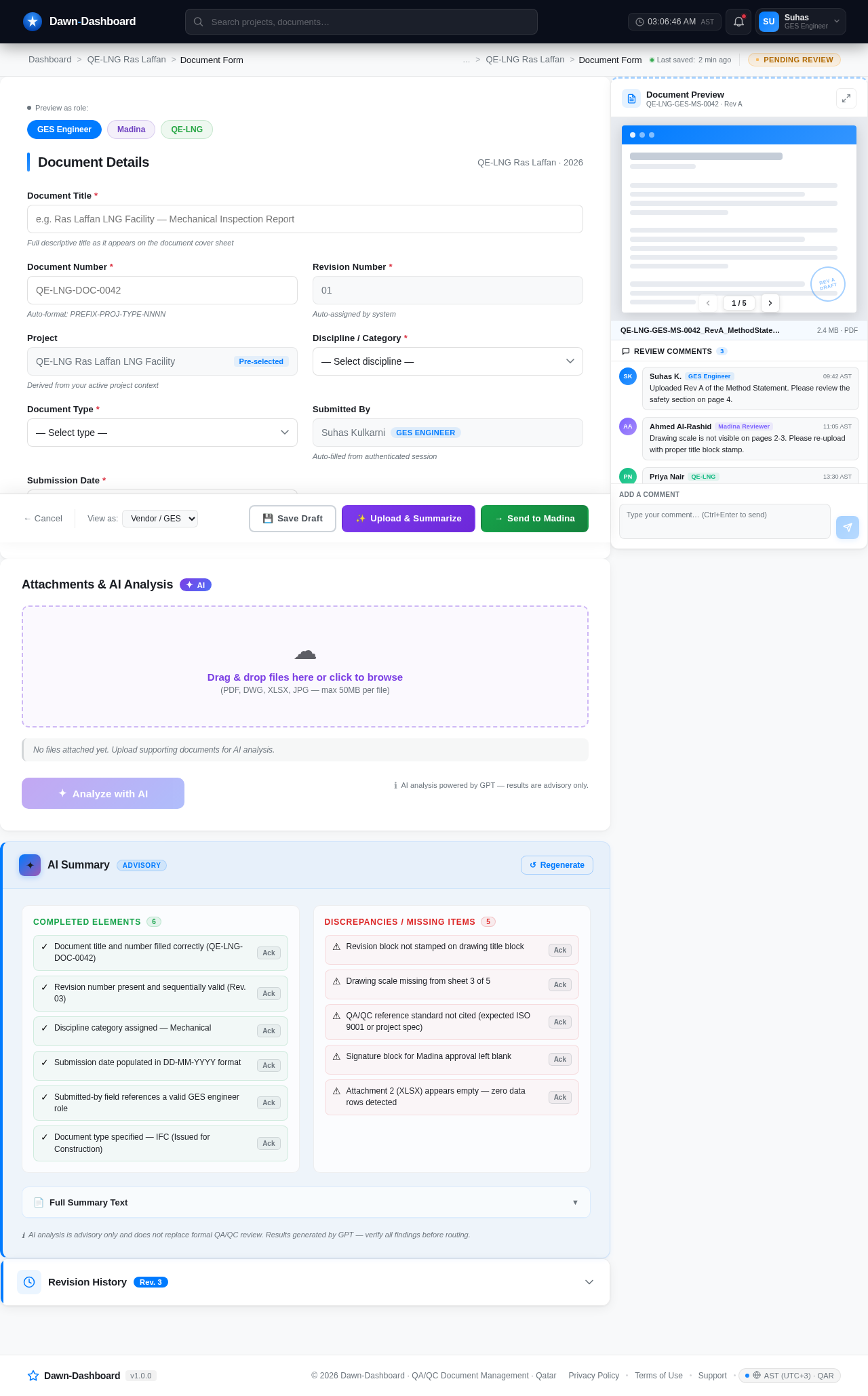 Document Form design preview