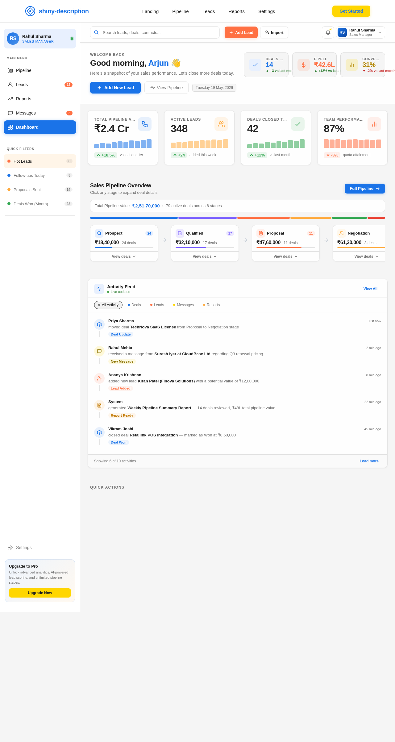 Dashboard design preview