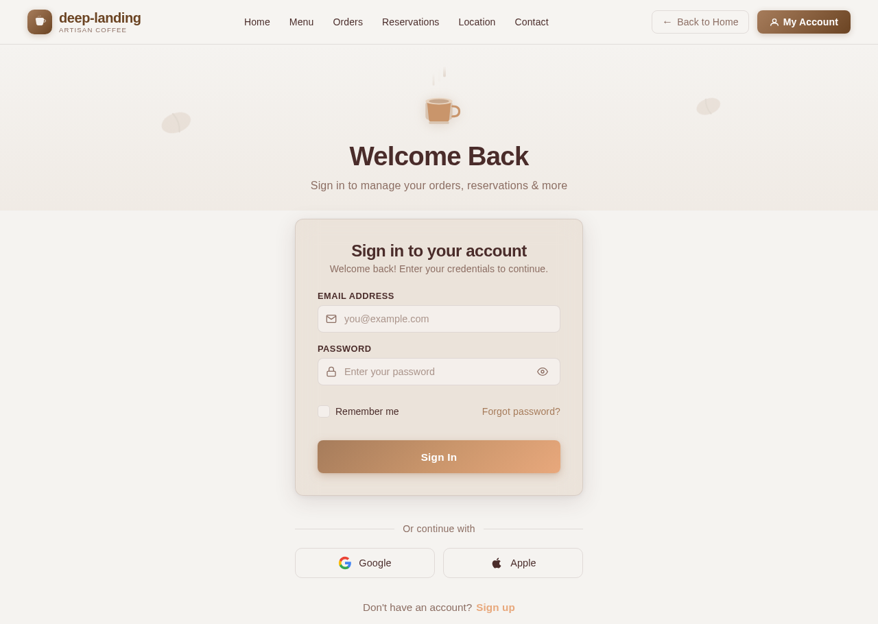 Login design preview