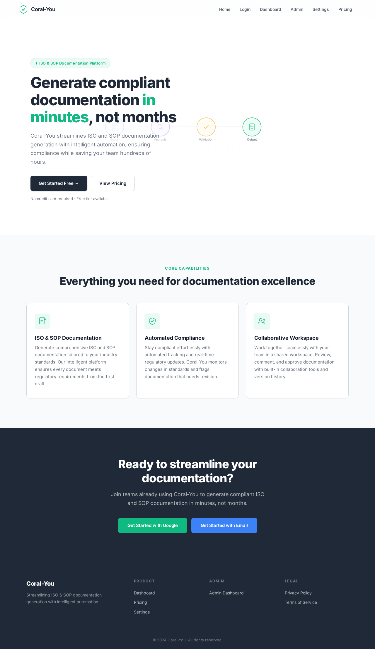 Landing design preview