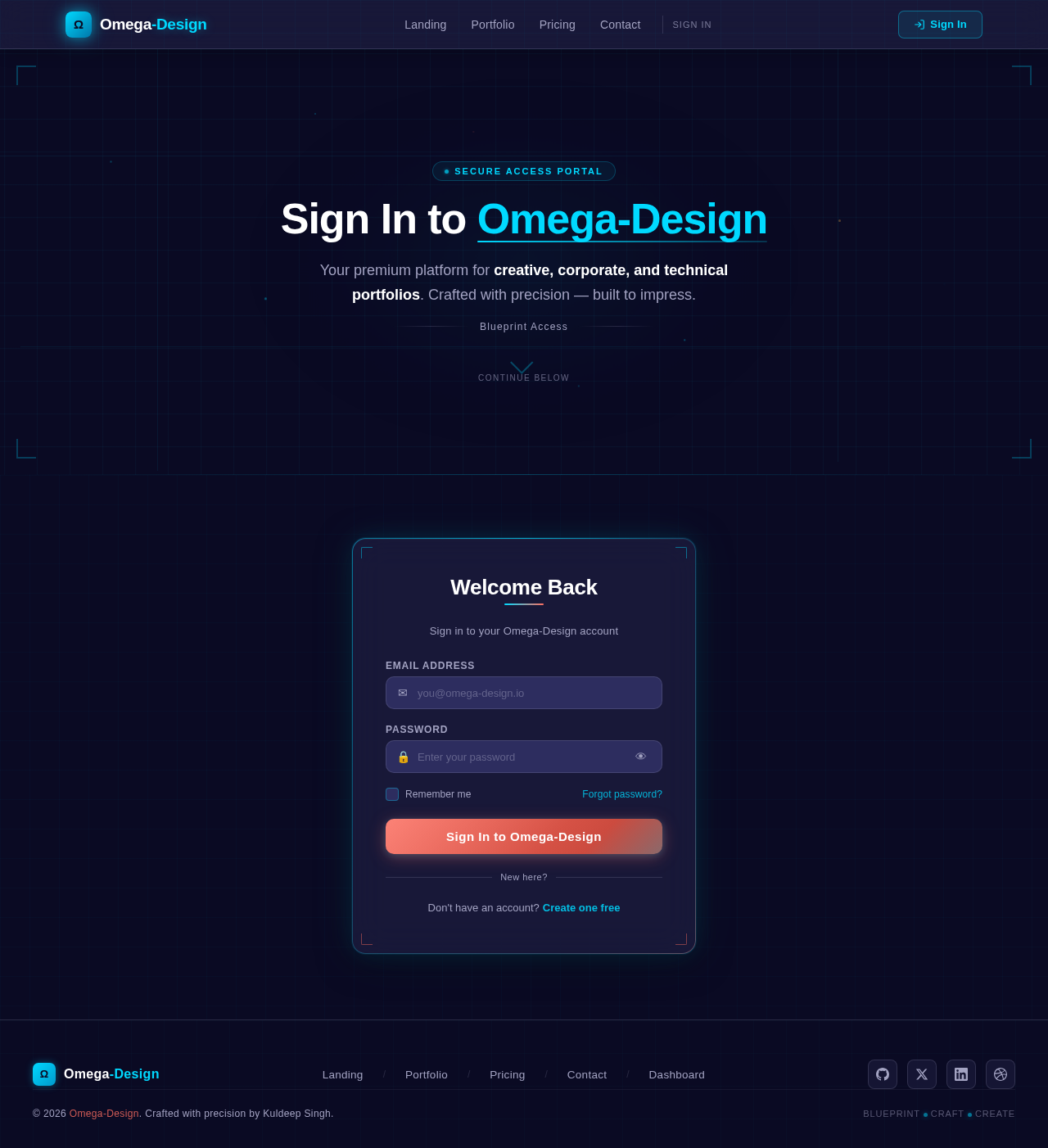 Login design preview