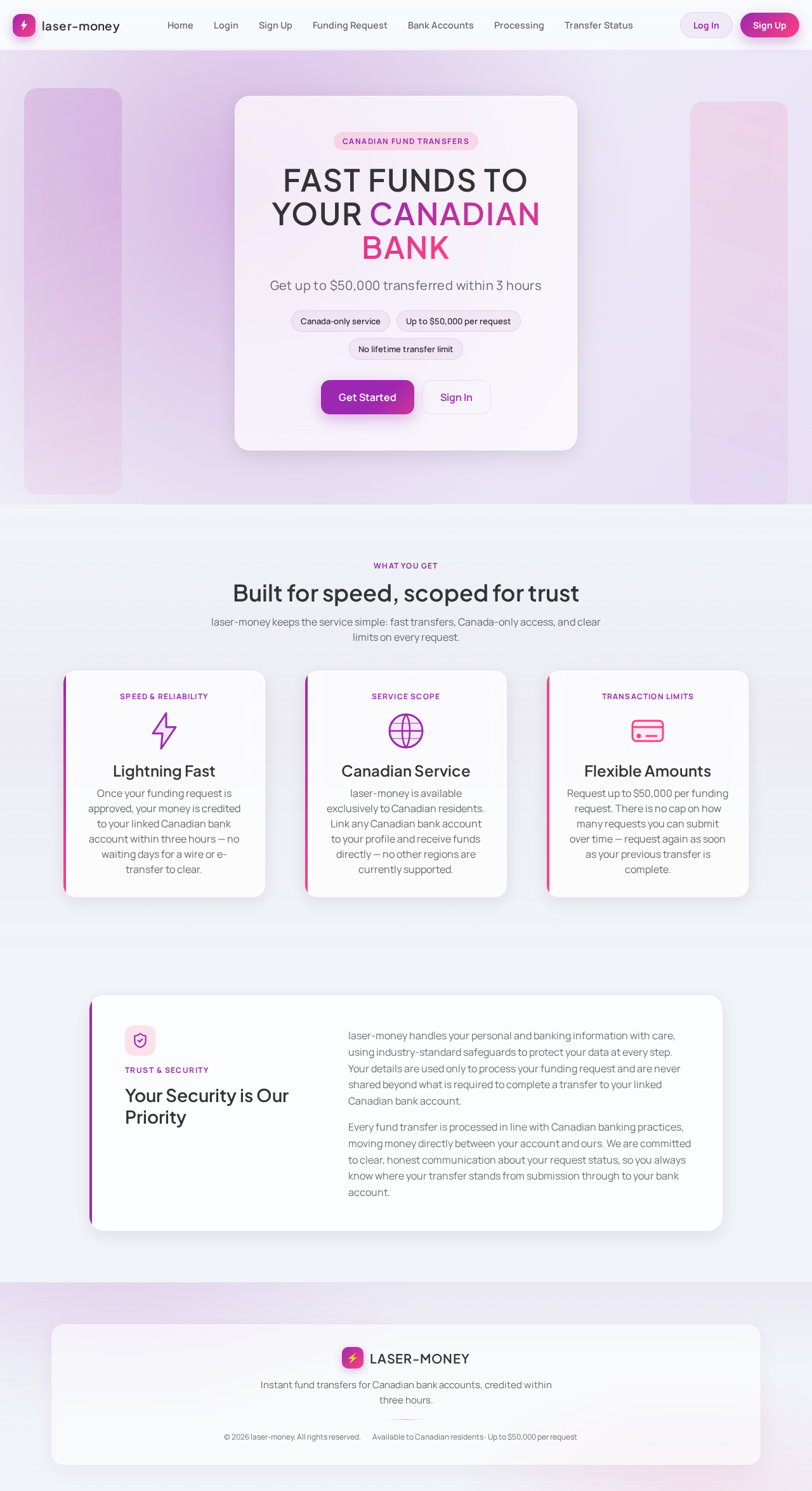 Landing design preview