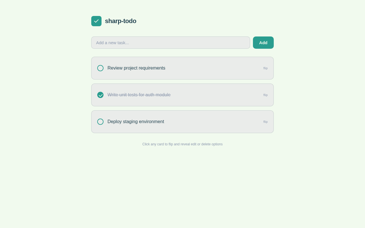 TaskCard design preview
