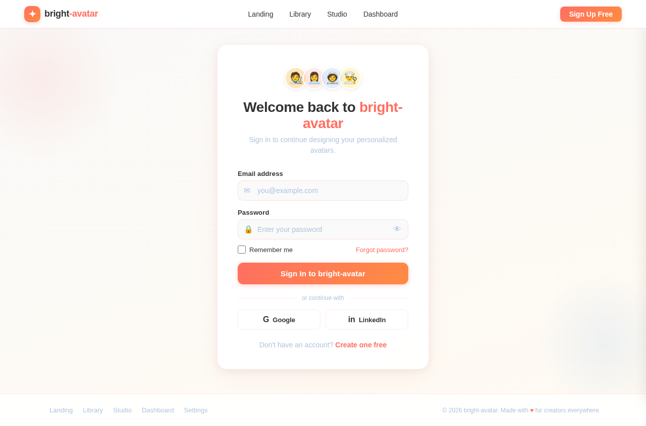 Login design preview