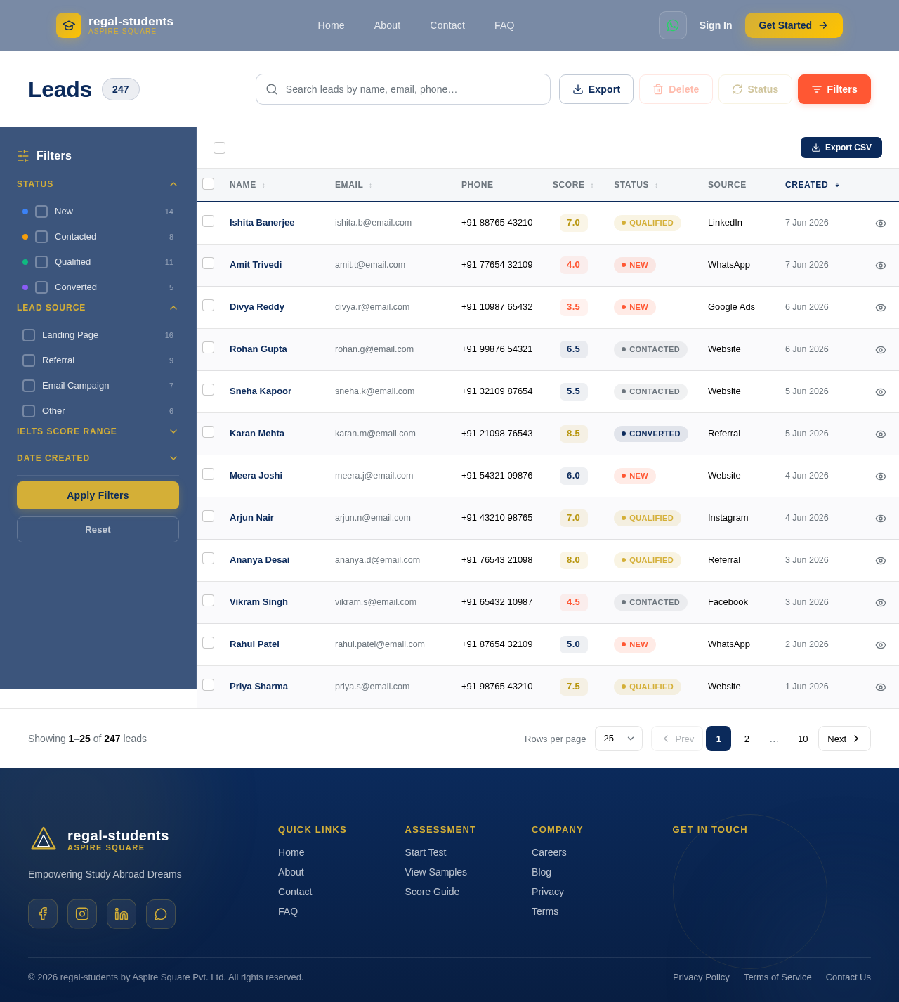 Leads design preview