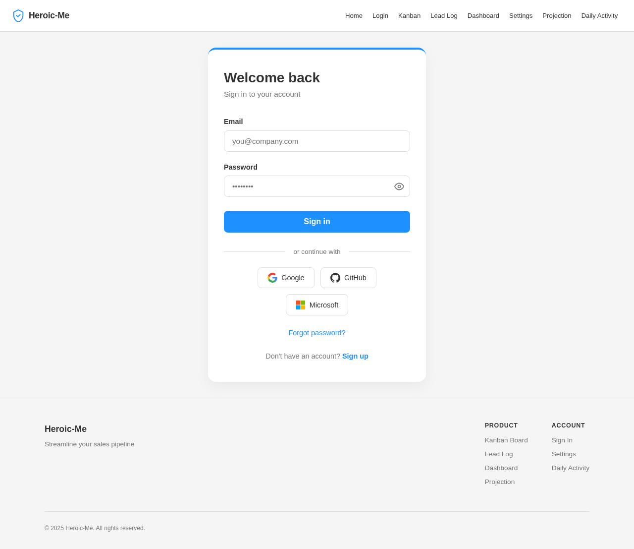 Login design preview