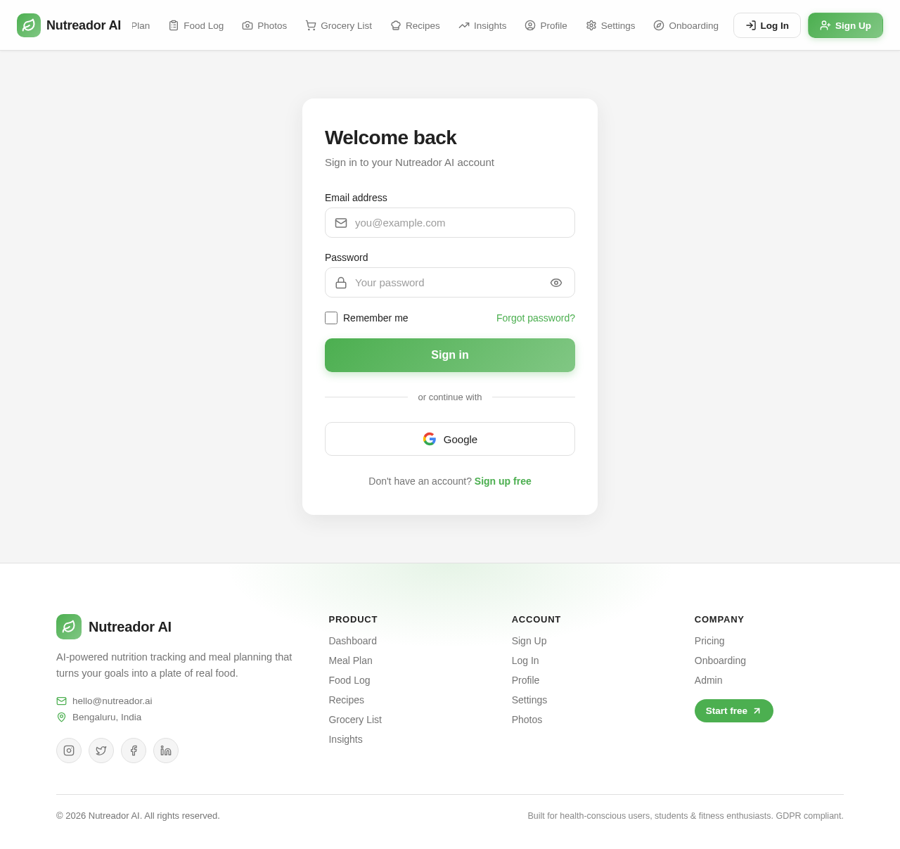 Login design preview