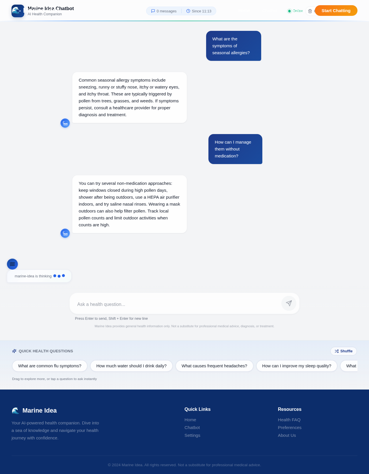 Chatbot design preview