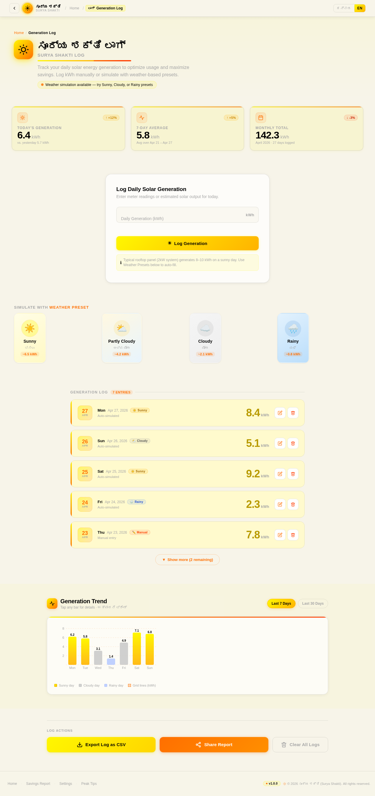 GenerationLog design preview