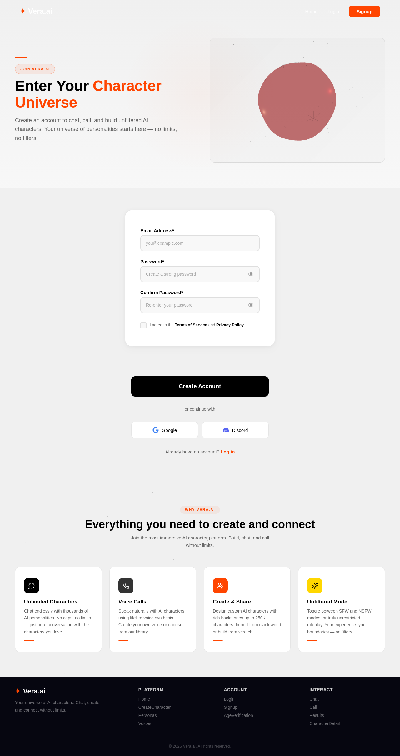 Signup design preview