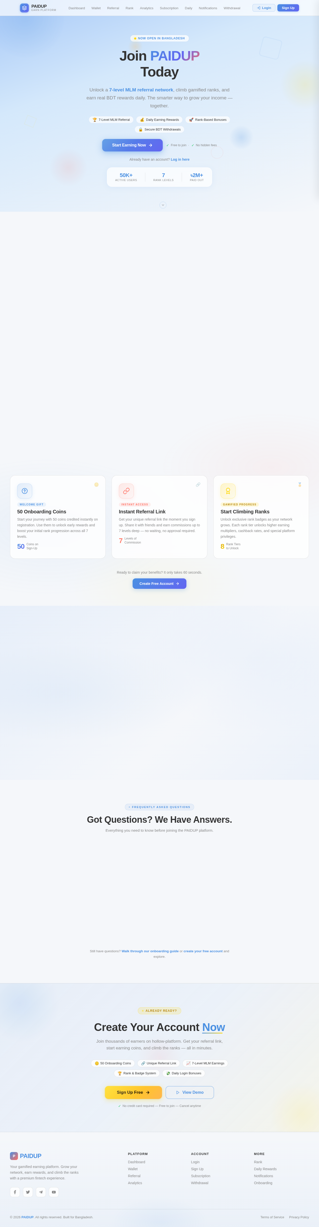 Signup design preview