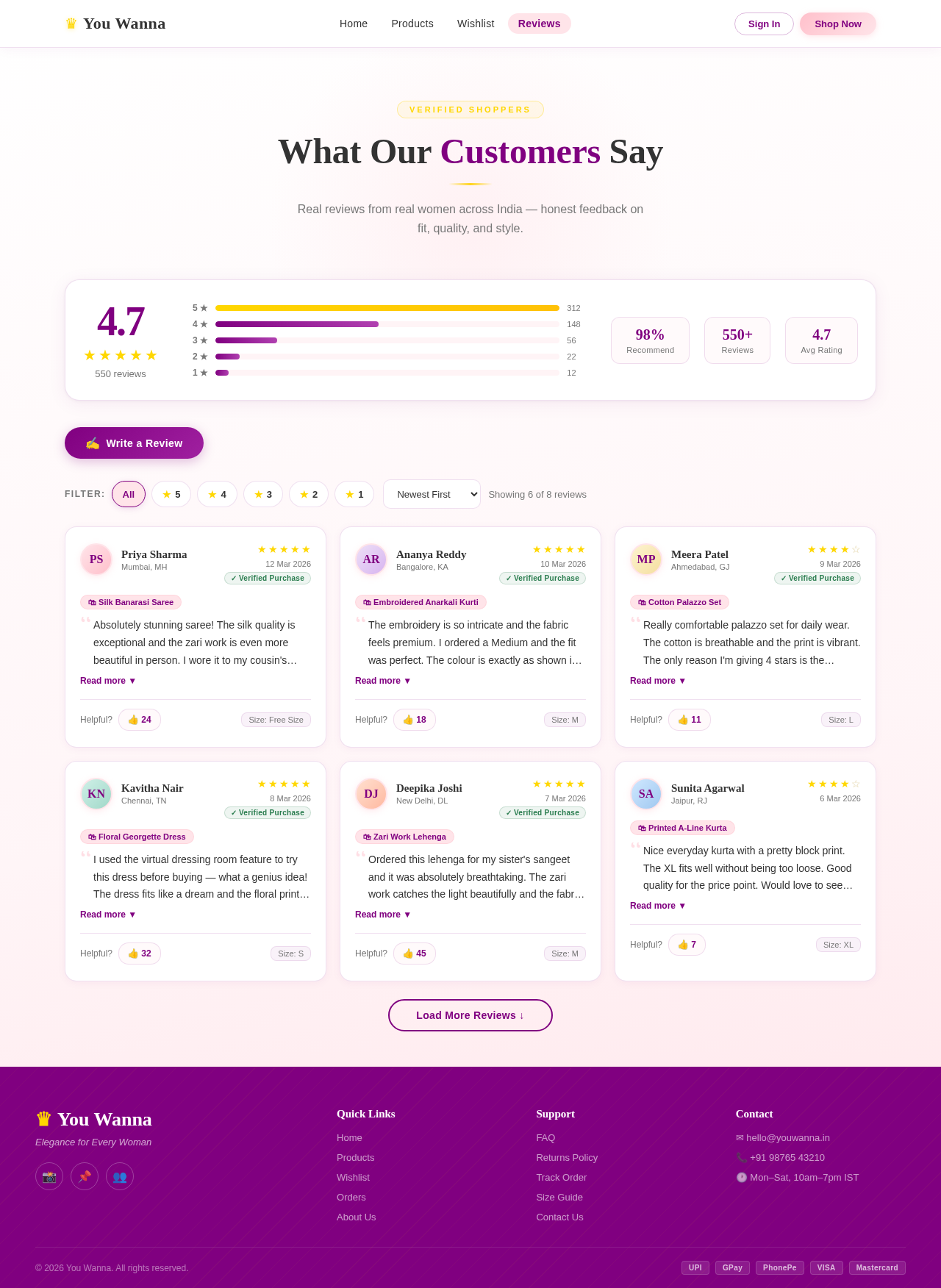 Reviews design preview