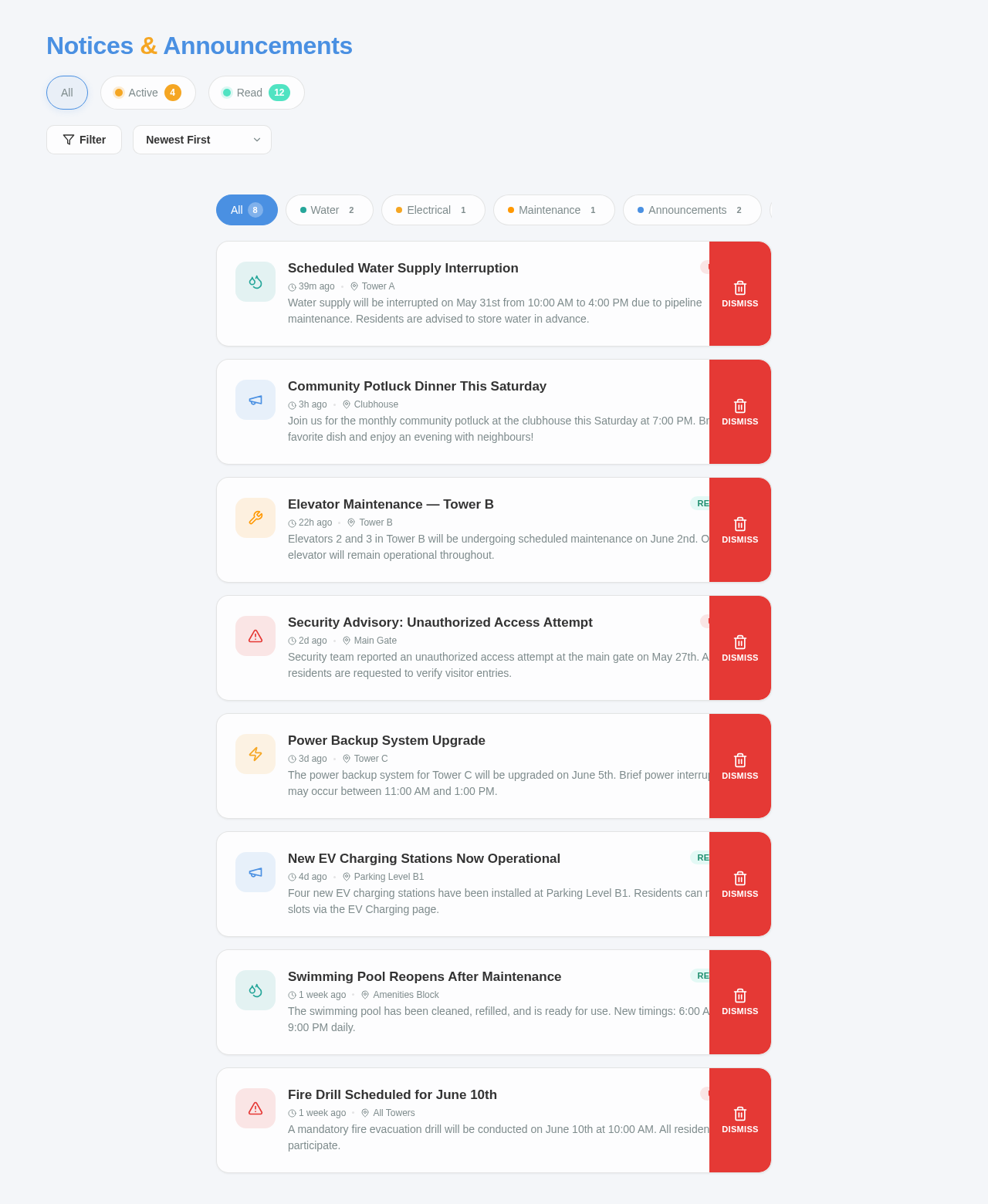 Notices design preview