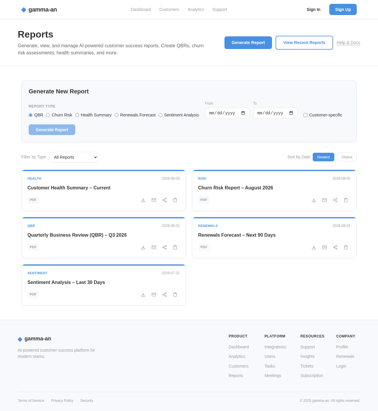 Reports design preview
