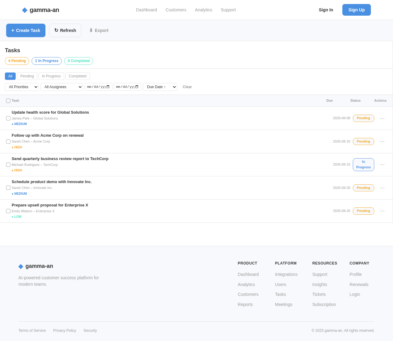 Tasks design preview