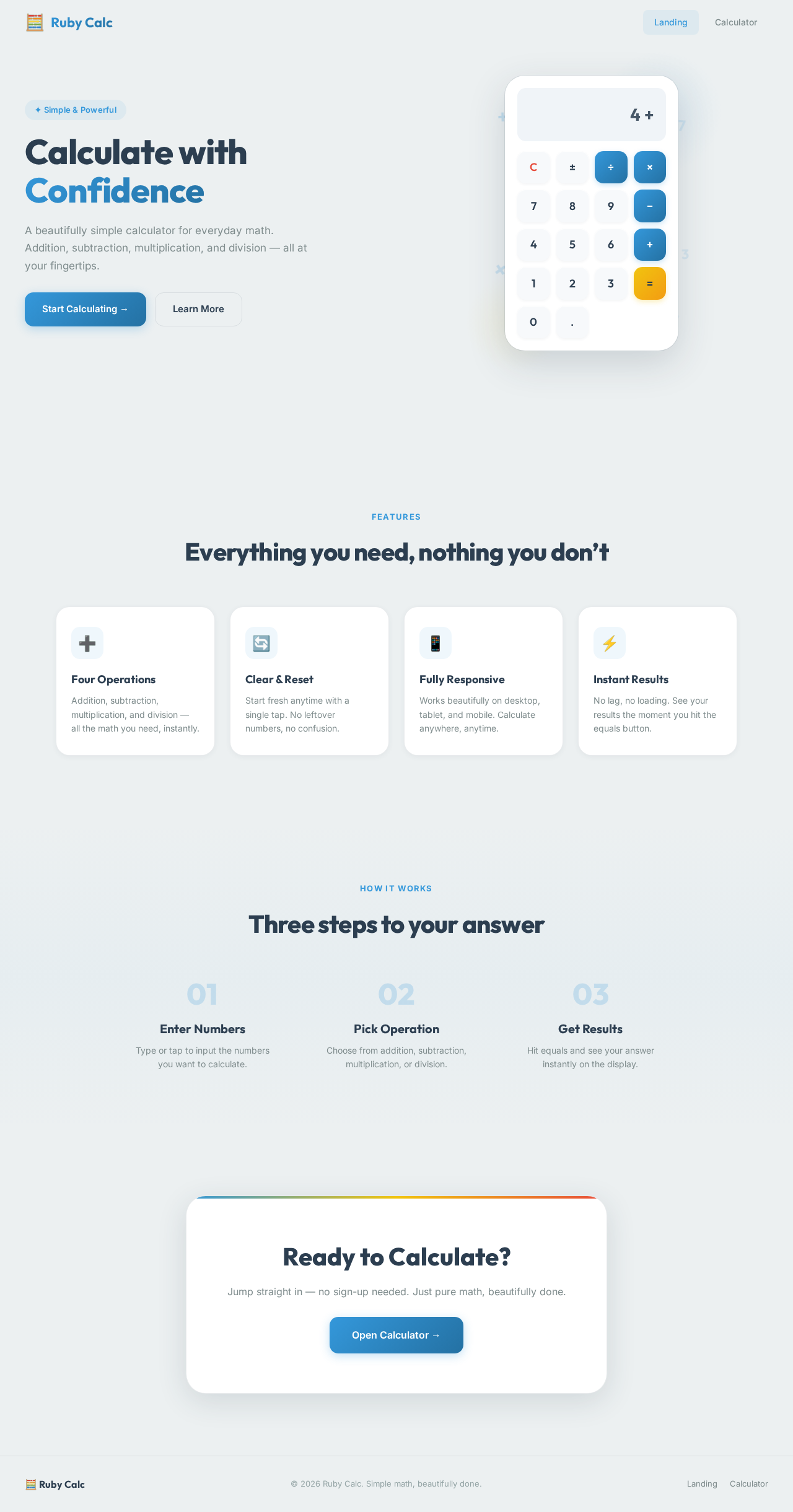 Landing design preview