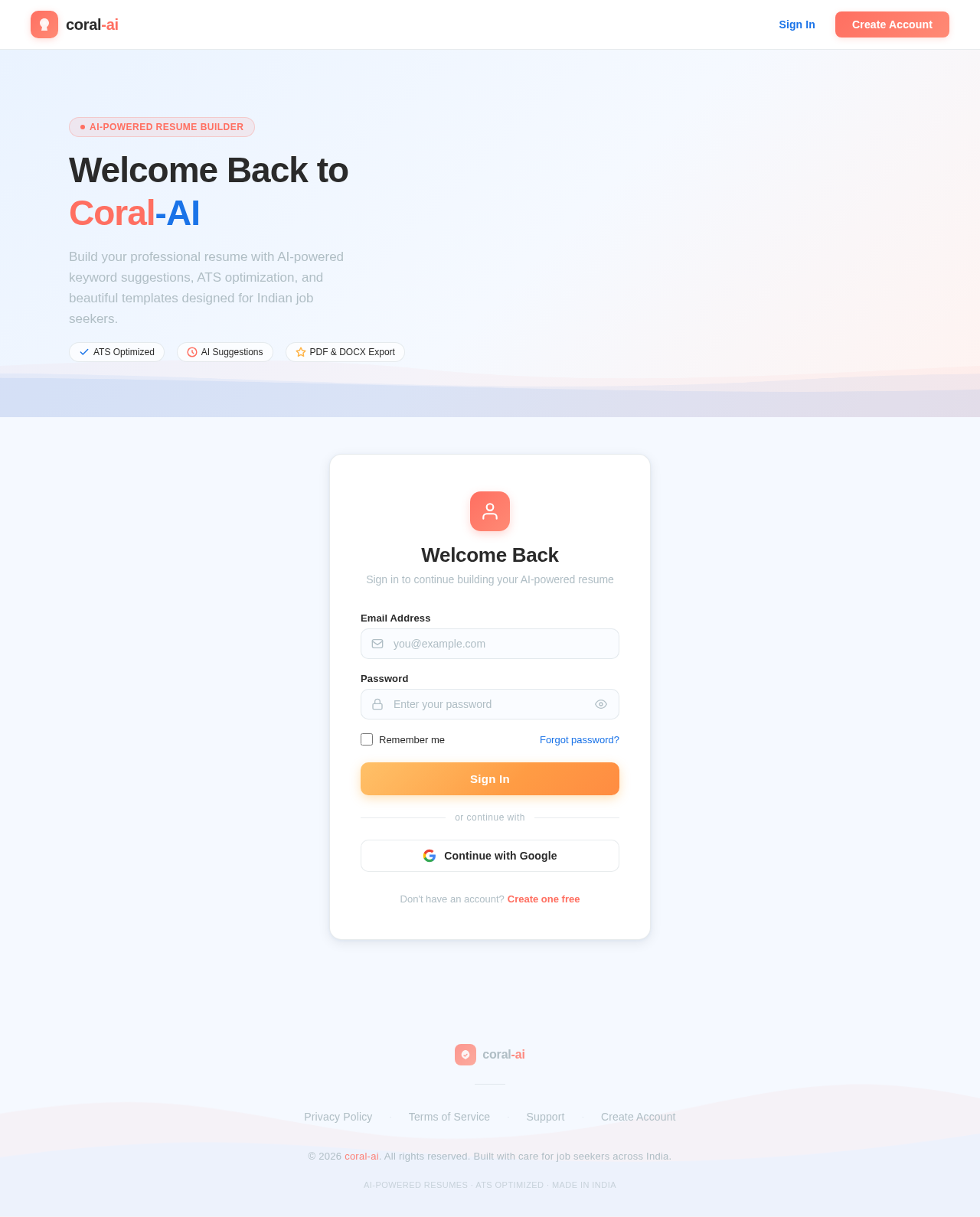 Login design preview