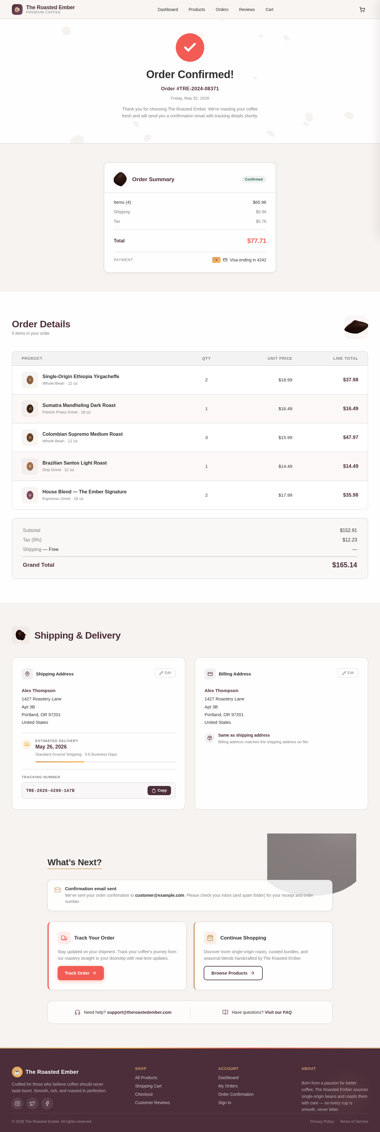 OrderConfirmation design preview