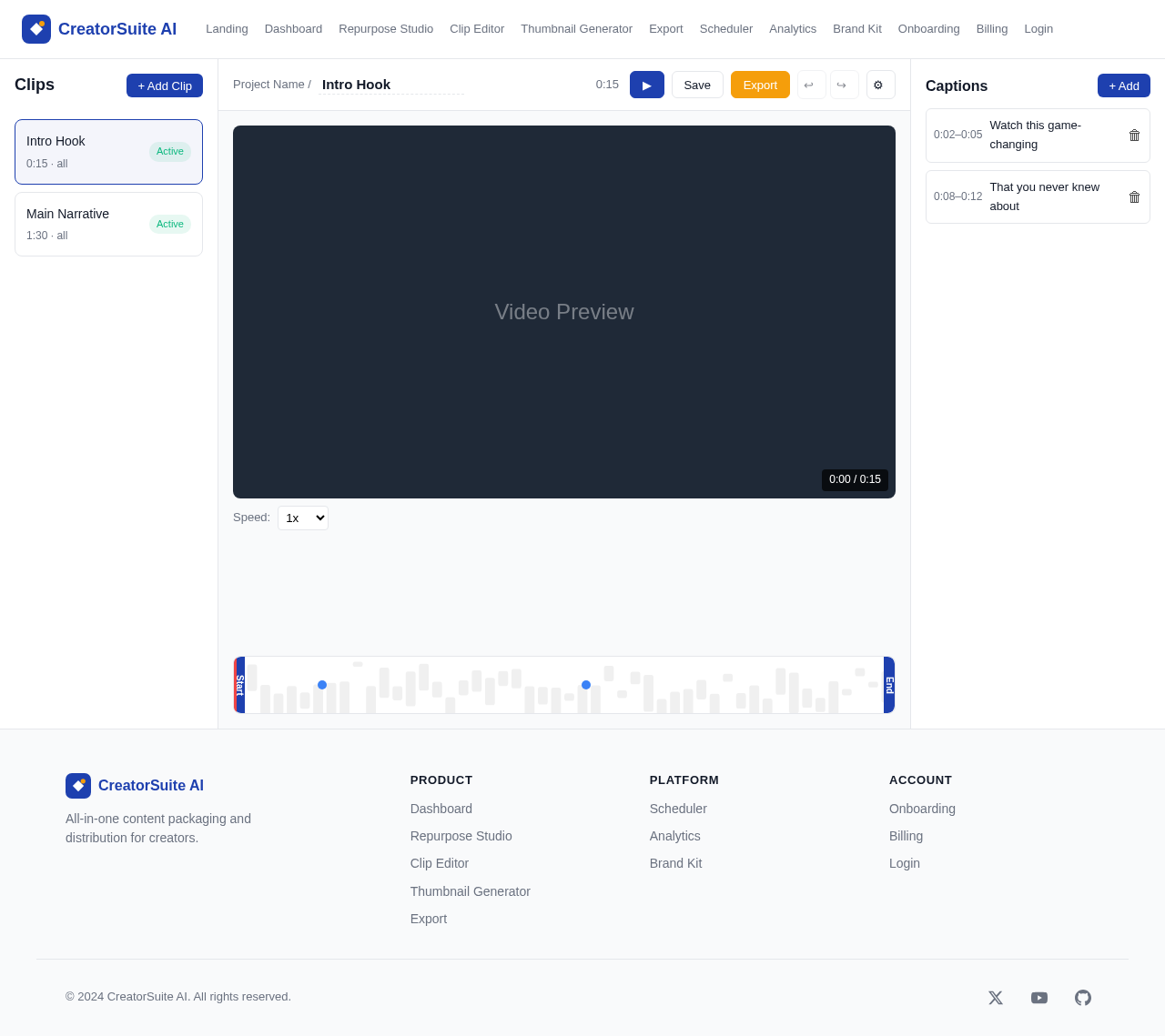 Clip Editor design preview