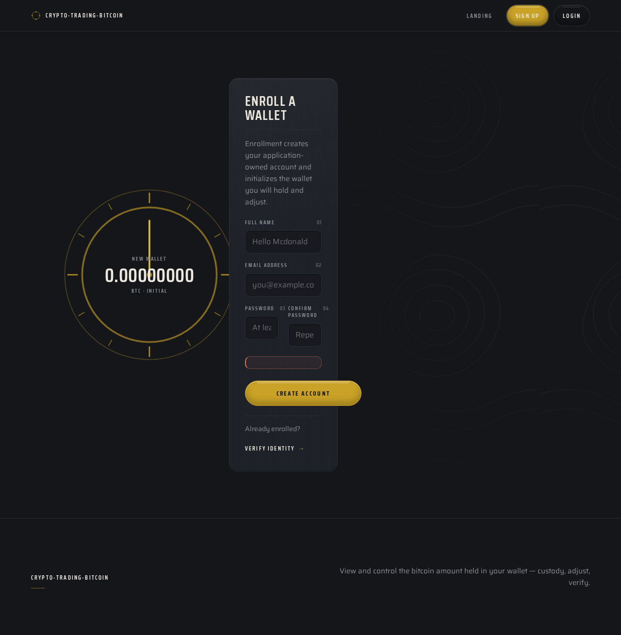 Sign Up design preview