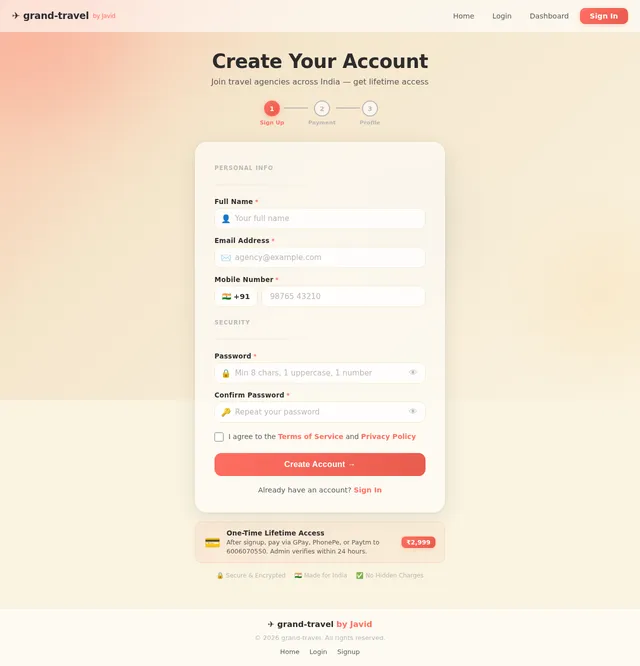 Signup