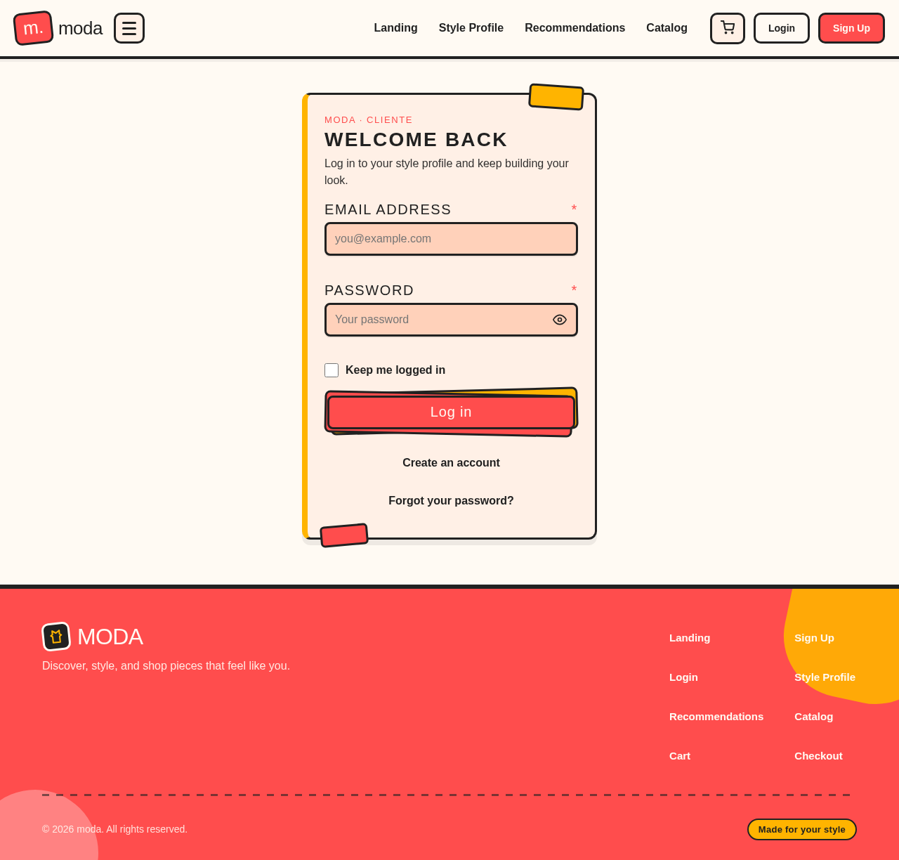 Login design preview