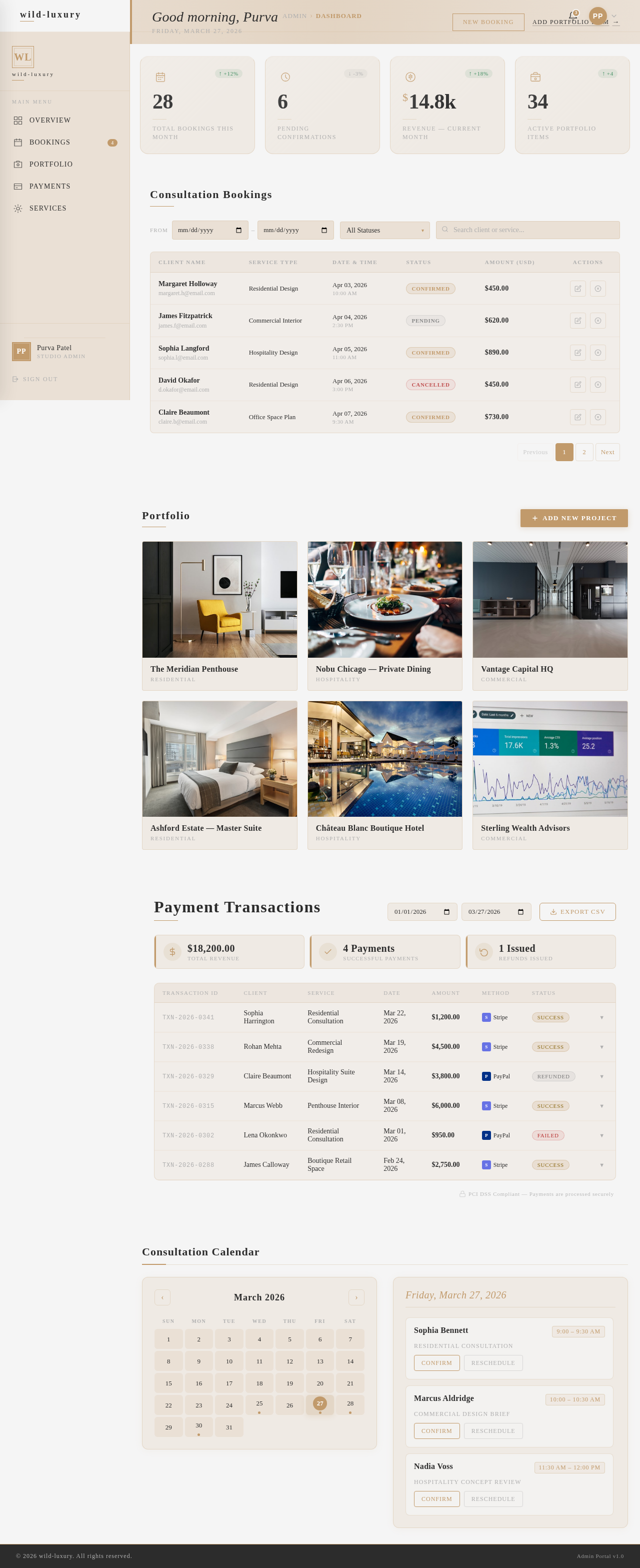 Dashboard design preview