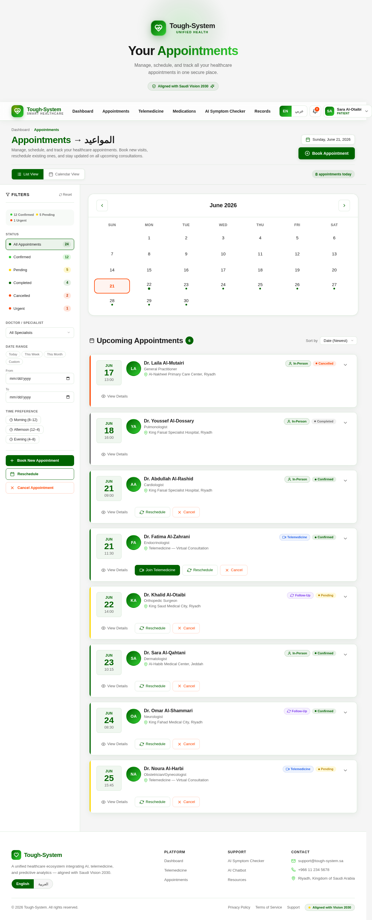 Appointments design preview