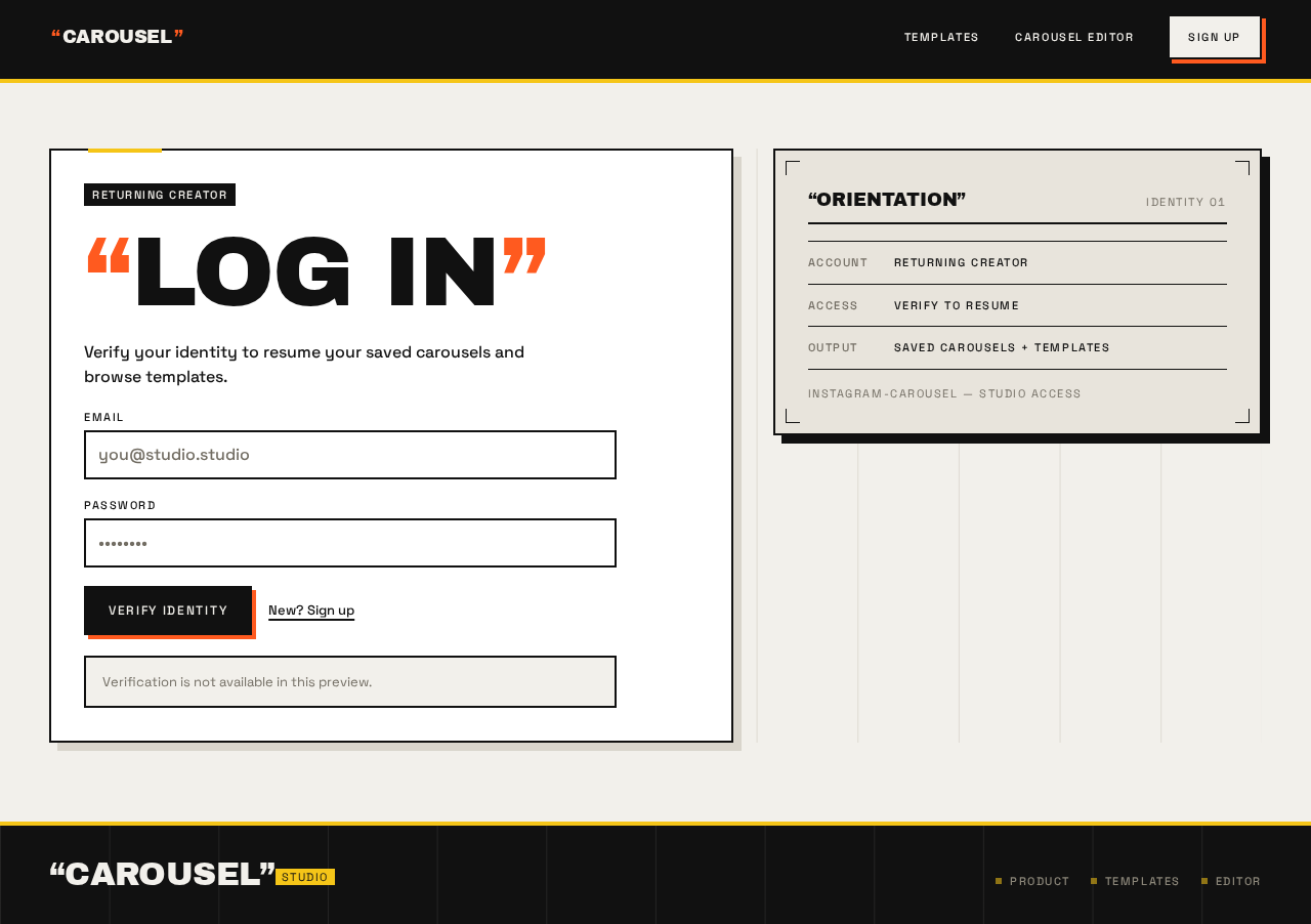 Login design preview