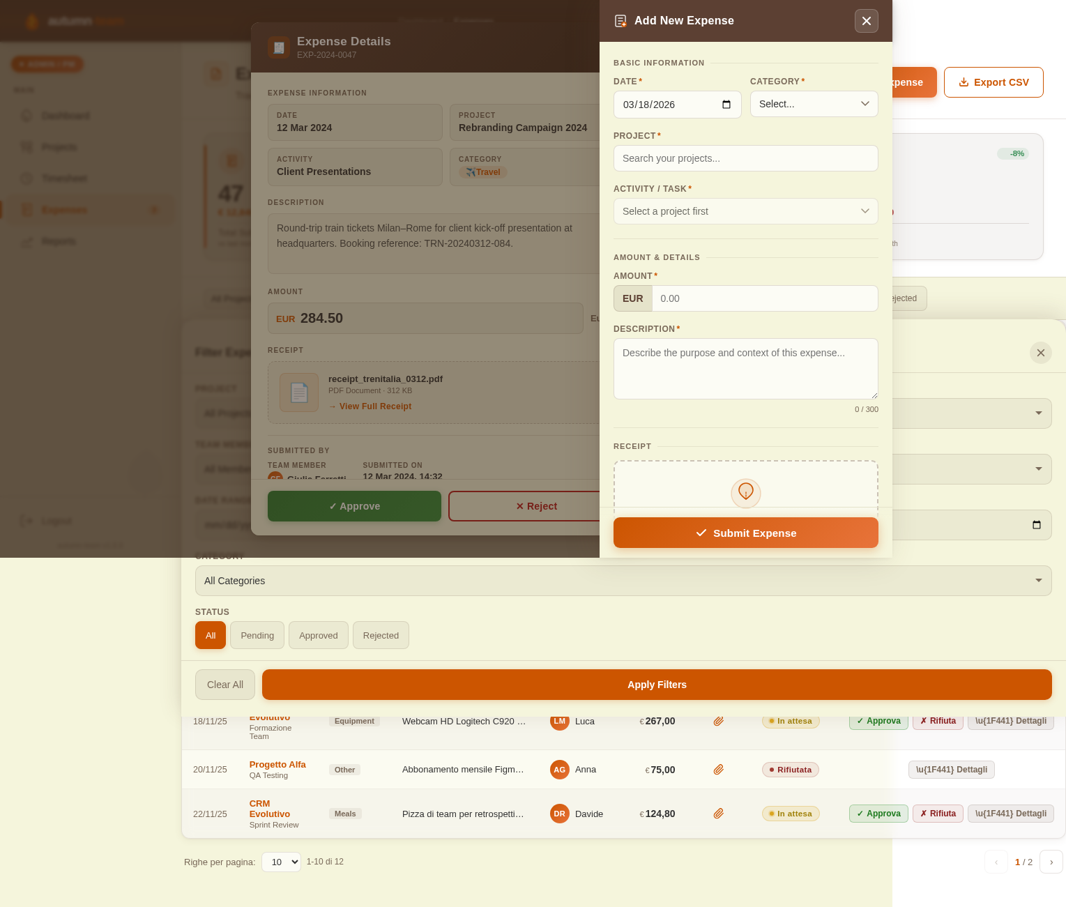 Expenses design preview