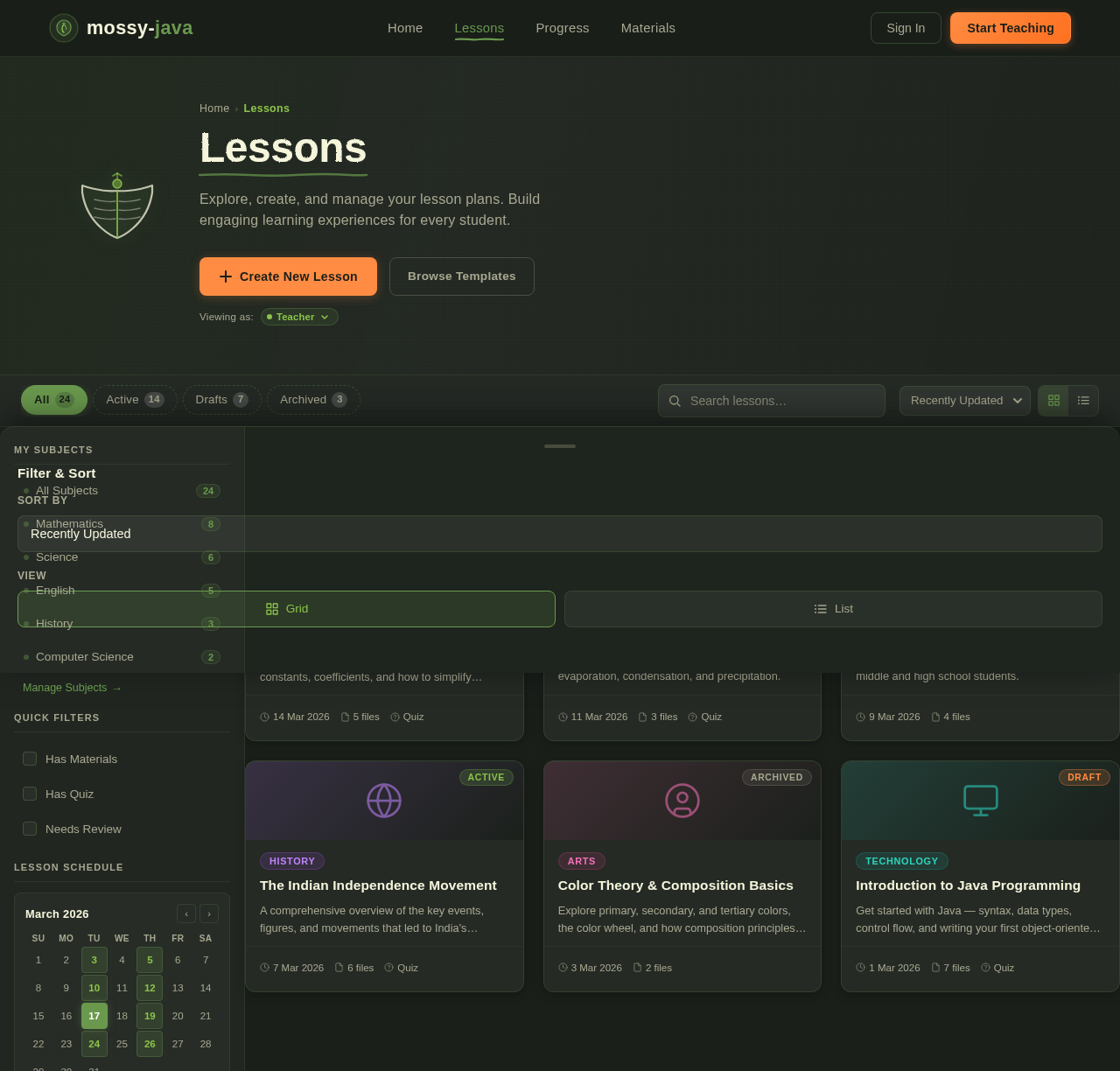 Lessons design preview