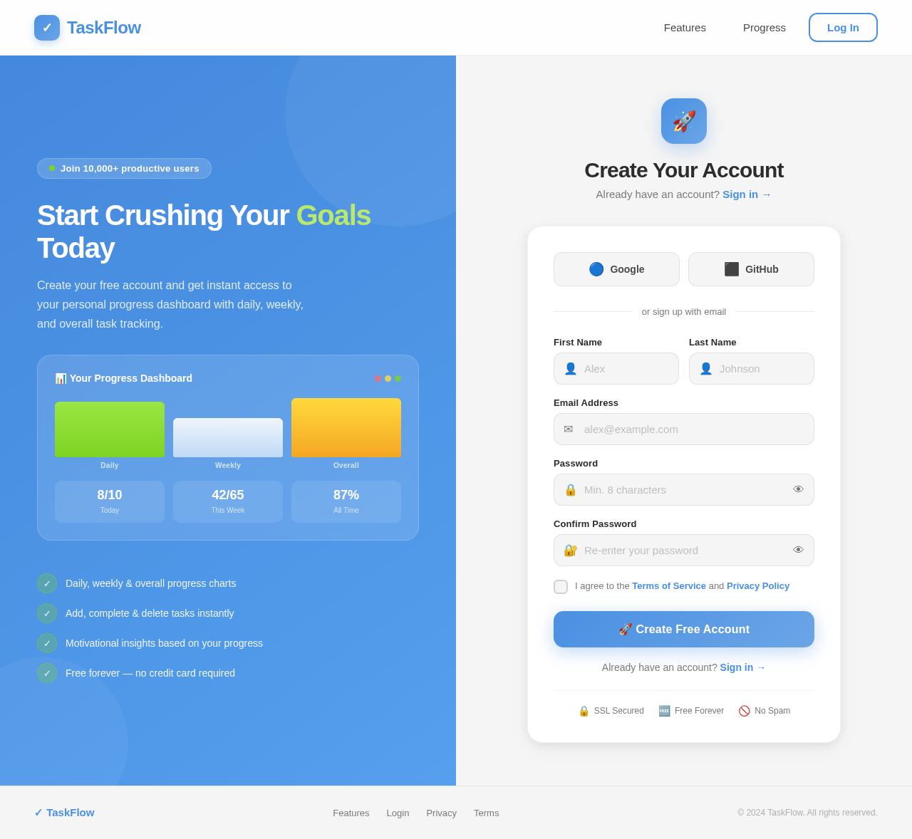 Signup design preview