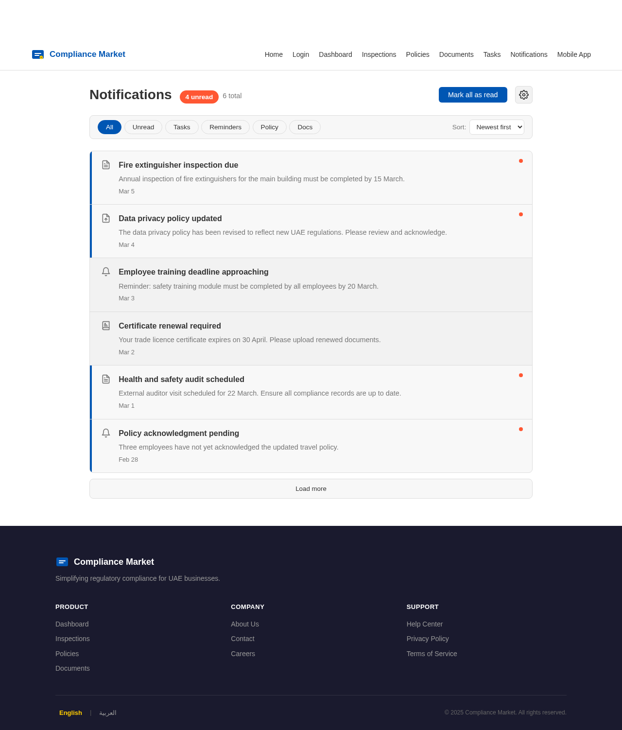 Notifications design preview