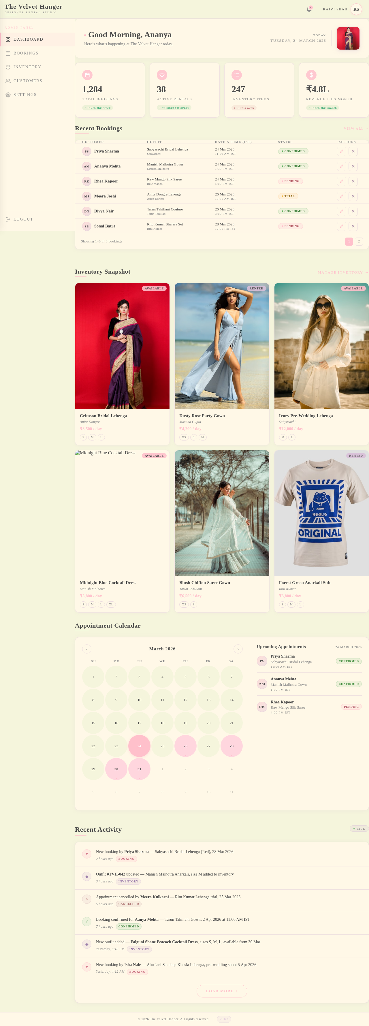 Dashboard design preview