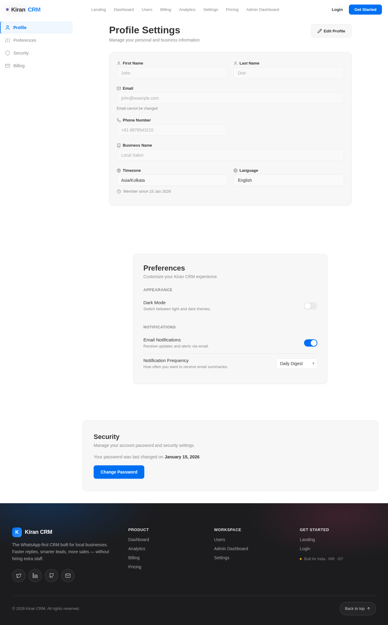Settings design preview