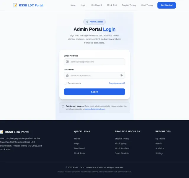 Admin Login