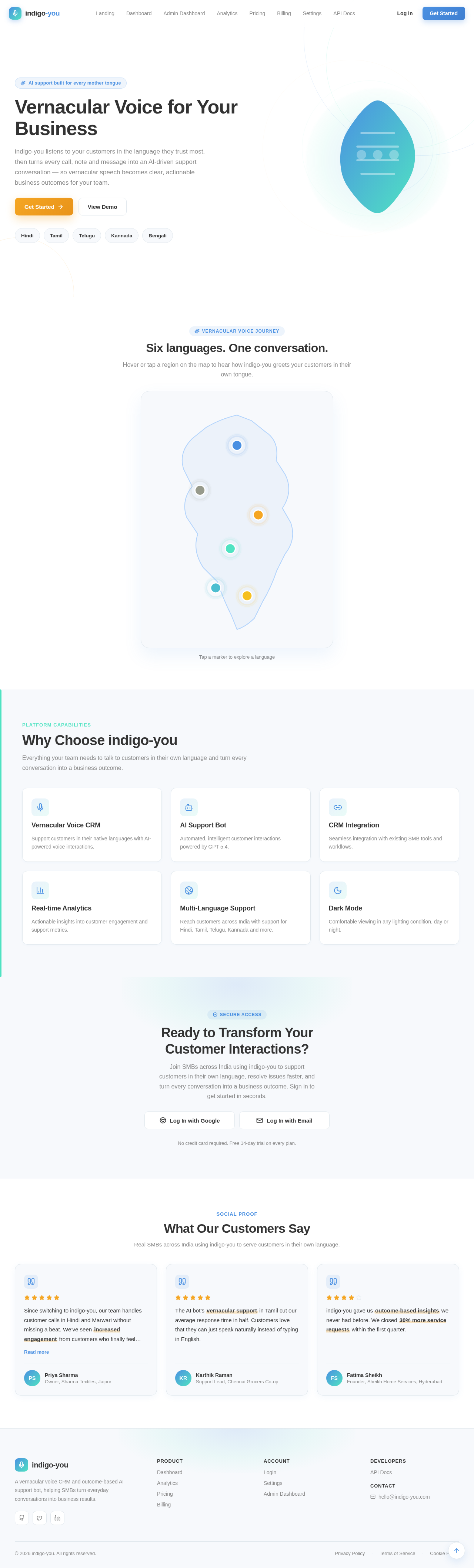 Landing design preview