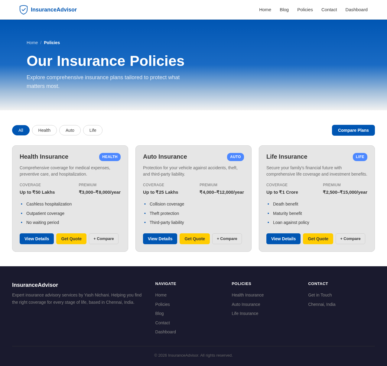 Policies design preview