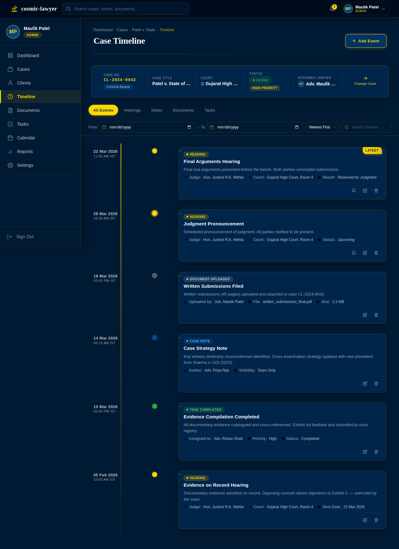 Timeline design preview