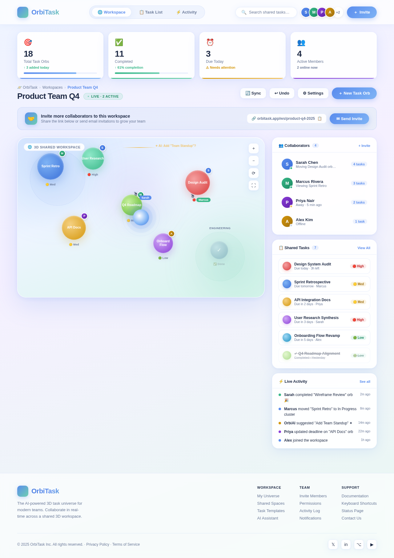 Shared Workspace design preview