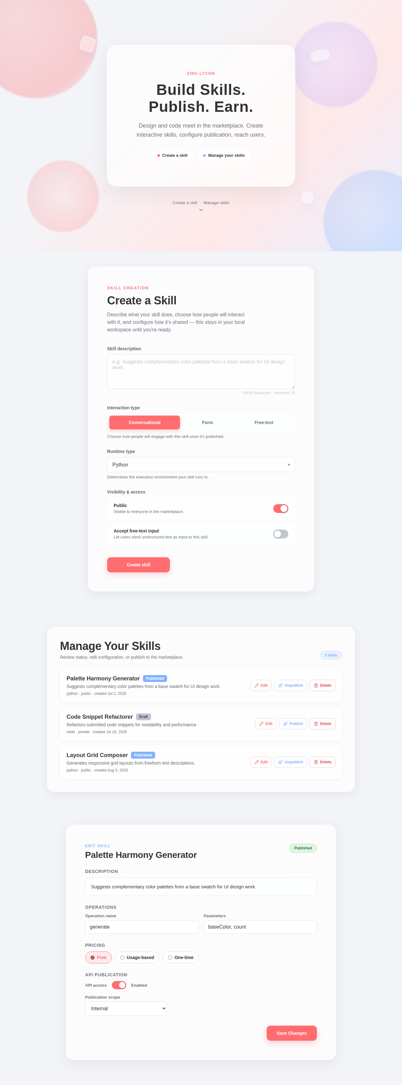 Lycon Stitches App design preview