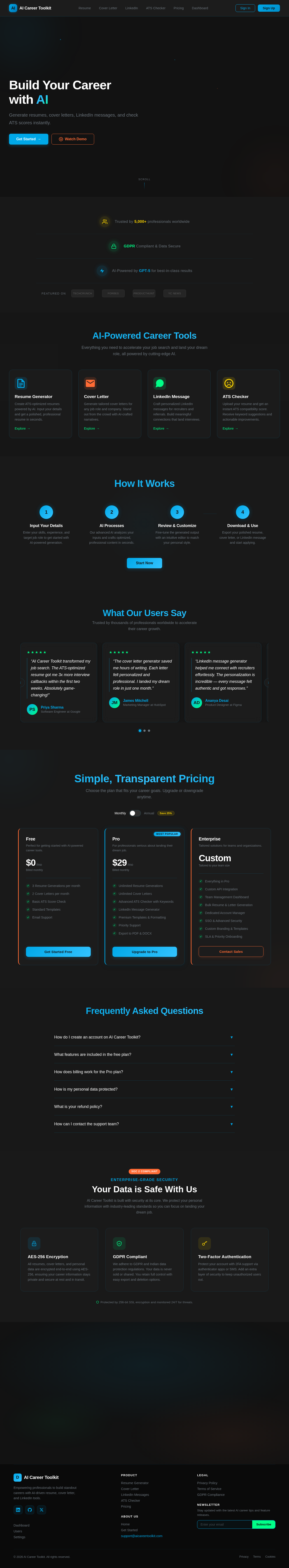 Landing design preview