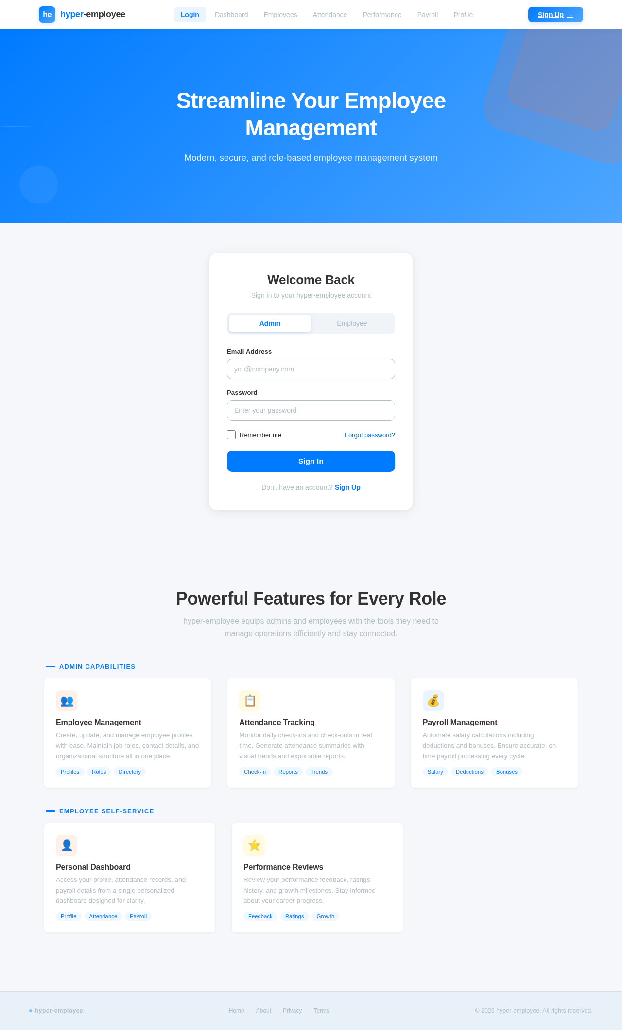 Login design preview