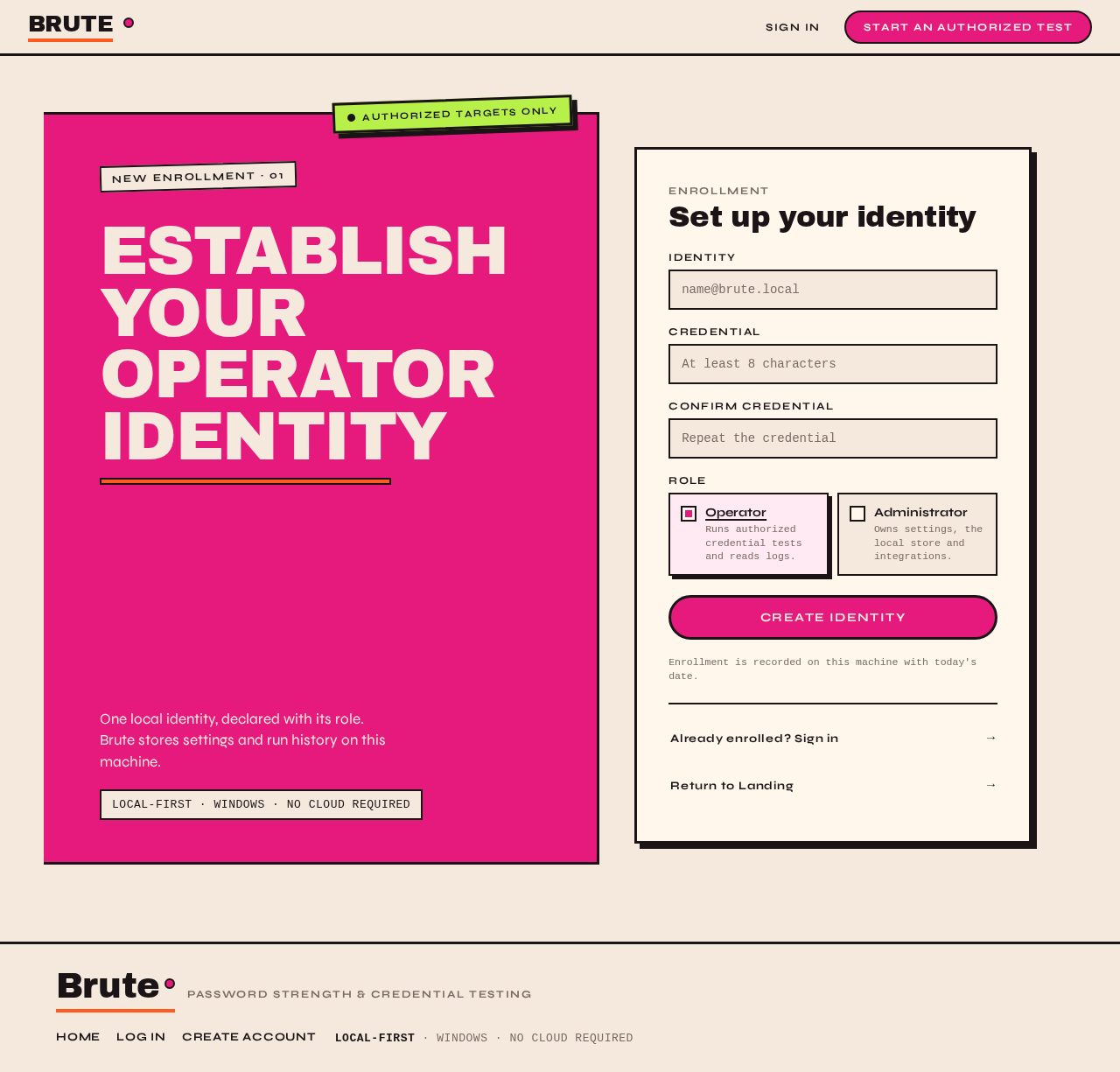 Sign Up design preview