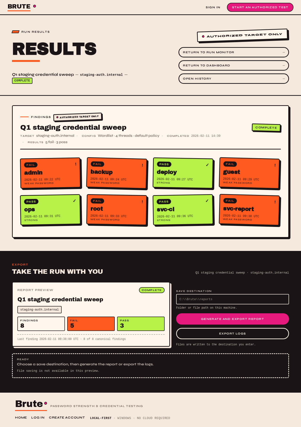 Results design preview
