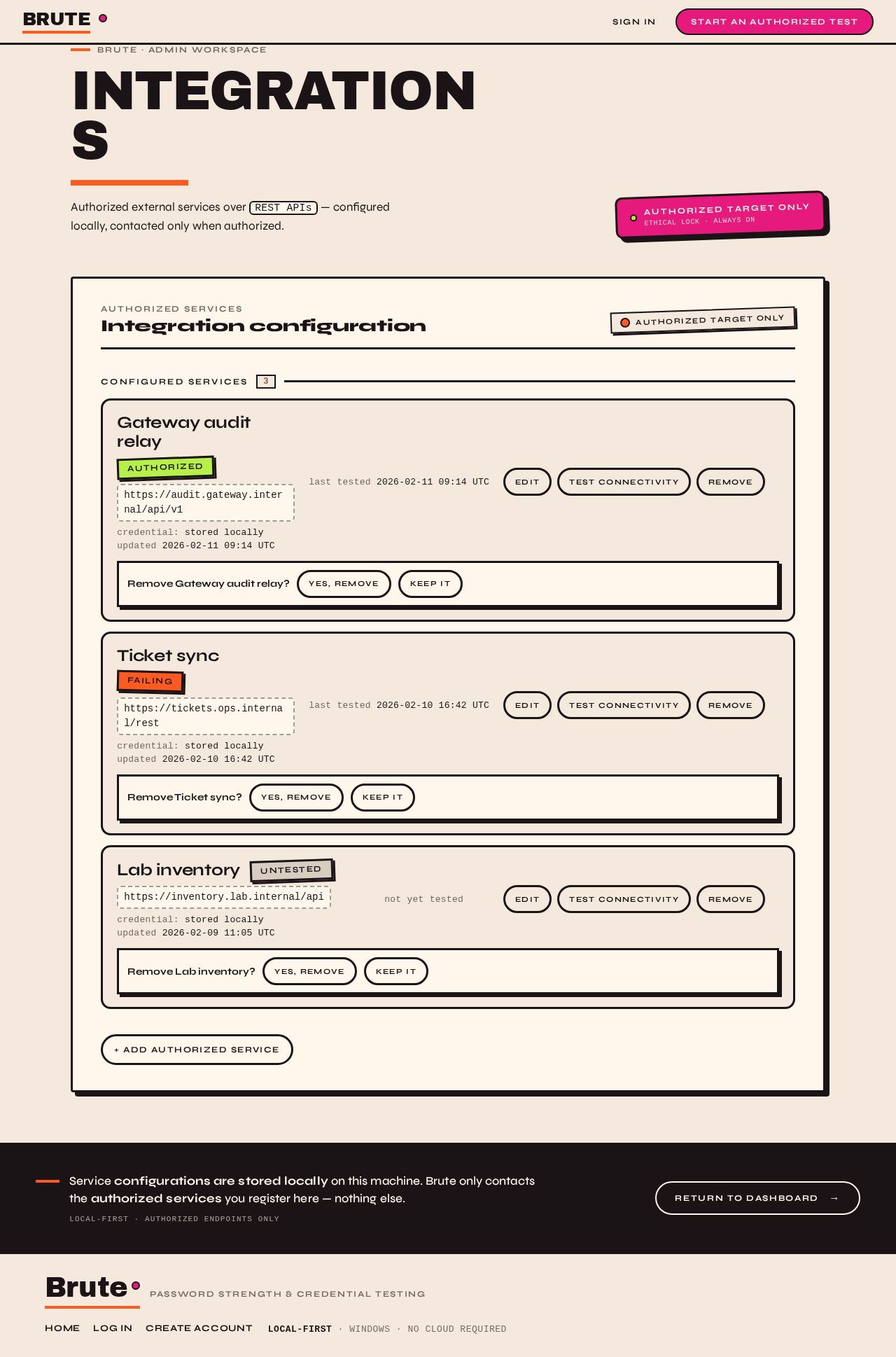 Integrations design preview