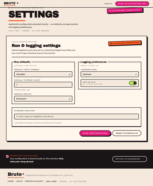 Settings