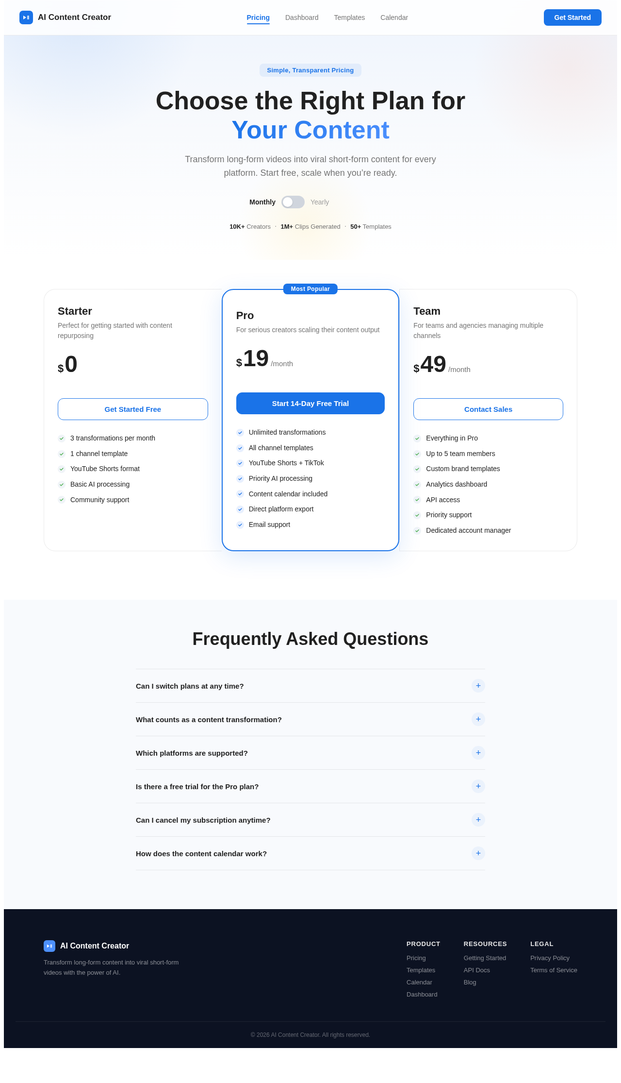 Pricing design preview