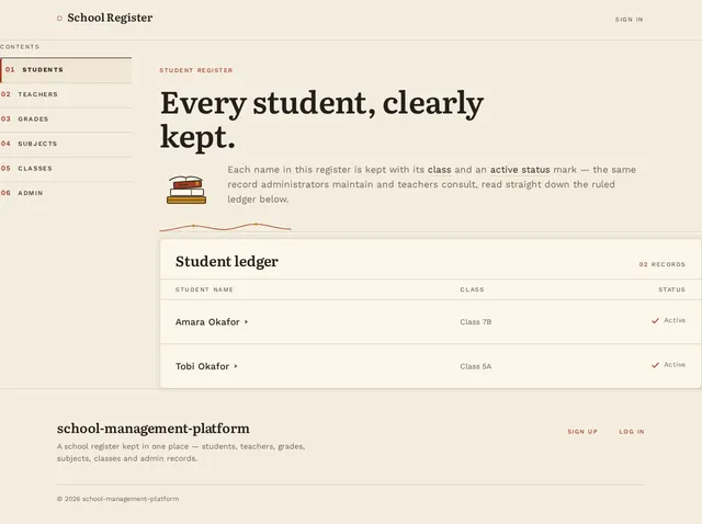 student list