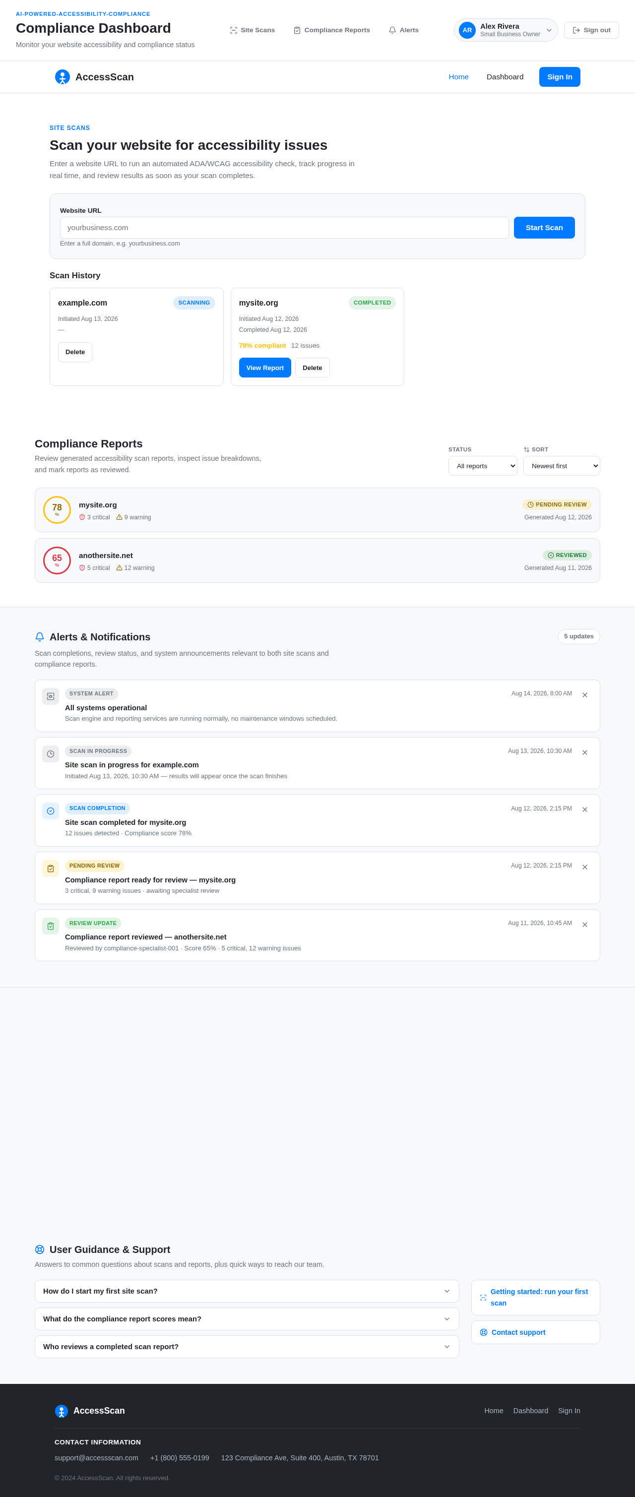 Dashboard design preview